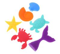 Parliky Lot de 6 pierres sensorielles en silicone souple, formes d'animaux marins, pour personnes âgées et seniors, adaptés à divers, entraînement de la motricité fine et