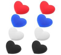 Parliky Lot de 8 Amortisseurs de Vibrations pour Raquettes de Tennis en Silicone de Cœur, Pack Multicolore, Accessoires D’Amortissement pour Cordages, des Chocs et Confort de Jeu