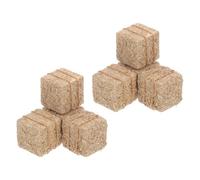 Parliky Lot de 8 Mini-meules de Foin Empilables 2x2x2 Cm en Fausse Paille Corde, Décor Rustique pour Maison de Poupée, Accessoires DIY pour Diorama, Foins Décoratifs, Mini-balles de