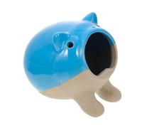 Parliky Maison Céramique Animal pour Hamster Nid Rafraîchissant pour Animal avec Fonction Hivernage Et Éléments Cartoon