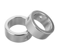 Parliky Manchon de Poignée en Alliage d'Aluminium 2 Pièces Bouchon de Tube Rond Diamètre Extérieur 34 MM Intérieur 26 MM Hauteur 15 MM pour Équipement de Fitness Anneau de
