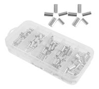 Parliky Manchons à Sertir Doubles pour Pêche 200 Pièces en Aluminium Résistants aux Intempéries, Connecteurs de Fil de Pêche pour Bas de Ligne, Kit Léger et Solide pour Montage