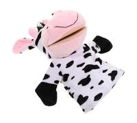 Parliky Marionnette Main Peluche Animale Adorable pour Garçon Fille Interactif Créatif pour Histoires Jeu Famille Garçon Fille Vache Peluche Douce pour Anniversaire et Noël
