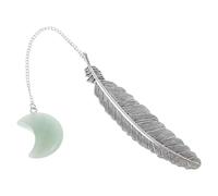 Parliky Marque-page en Cristal Délicat de Plume avec Pendentif, Décoration Rétro pour Lecture et Présents Lors D'anniversaires ou Mariages