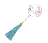 Parliky Marque Page Éventail Rond Chinois Creux avec Pendentif Pompon Marque Page pour Cahier et Agenda Accessoire pour Étudiants et Lecteurs