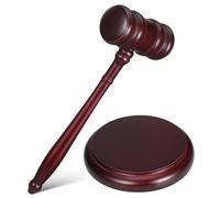 Parliky Marteau Enchères Bois Traditionnel avec Bloc Sonore Autorité pour Juges et Aux Enchères Décor Élégant pour Réunions et Cérémonies
