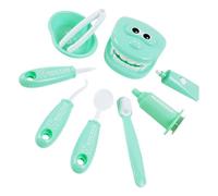 Parliky Médecin Dentiste Garçon Fille Kit Jeu de Rôle sans Objets Tranchants Simulation Soins Dentaires pour Garçon Fille Mallette Verte Jeu Éducatif Créatif