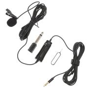 Parliky Microphone Lavalier Clip pour Enregistrement Vidéo Interview Live Streaming Compatible PC Smartphone Tablette