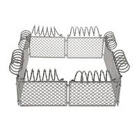 Parliky Mini Clôture de Protection en Fil Métallique Gris Clair Kit Miniature de 1 Ensemble pour Décor de Scène Militaire et Prison Accessoires de Construction DIY pour Micro-Paysage et