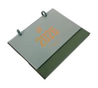 Parliky Mini Desk Calendar Year Of The Horse Portable Standing Flip PU Desktop Planner For Monthly Scheduling At Home And Office