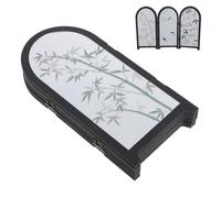 Parliky Mini Paravent Pliable de Bureau en Acrylique Miroir, Écran Décoratif Chinois 3 Panneaux, Séparateur de Table Compact pour Décoration Feng Shui, Présent Asiatique, Ornement