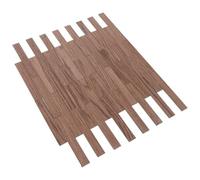 Parliky Mini-Revêtements de Sol pour Maisons Miniatures 40 Pièces Modèle Imitation Bois Noyer Noir Plancher Miniature en Chevrons et Bâtons Rompus Accessoires Décoratifs pour Maison de