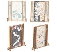 Parliky Miniature Écran Décoratif à Colorier pour Maison de Poupée Accessoires Miniatures Modèle DIY pour Décoration Salon Chambre et Bureau Cadeau Pratique