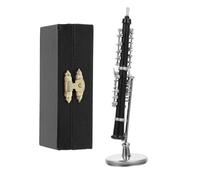 Parliky Modèle de Hautbois Miniature Noir en Vinyle et Métal, Décoration