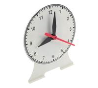 Parliky Modèle Horloge Éducative Garçon Fille Trois Aiguilles Colorées pour Apprentissage Primaire et Décoration Bureau