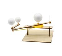 Parliky Modèle Pédagogique à Trois Planètes Soleil-Terre-Lune, Planétarium Orbital Manuel Éducatif, Kit Scientifique D’Astronomie pour Apprentissage Scolaire et Démonstration des Phases