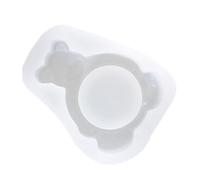 Parliky Moule à Bougie en Silicone DIY Forme Ours Moule à Chandelier Micro Ours Souriant Outil de Moulage pour Bougies Artisanales Résine et Plâtre Facile à Démouler Usage Créatif et