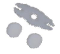 Parliky Moule Silicone Créatif pour Résine Époxy Support de Verre à Vin Irrégulier Plateau de Tasse DIY Souple et Réutilisable pour Personnalisés et Activités Manuelles