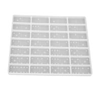 Parliky Moule Silicone Domino DIY pour Résine Époxy Moule Résine Artisanat Créatif Silicone Élastique Résistant Déchirure pour Bricolage Bijoux et Décorations