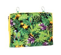 Parliky Nichoir Suspendu Triangulaire pour Perroquet et Perruche, Hamac Chaud en Tissu Résistant, Taille L 25x18x18 Cm, Cabane Confortable pour Cage, pour Petits Oiseaux Domestiques