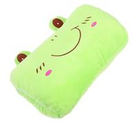 Parliky Oreiller Chauffe-Main Multifonction Peluche Cartoon Grenouille Coussin Douillet pour Mains Hivernal Double Poche Pratique Cadeau Chaleureux Hiver