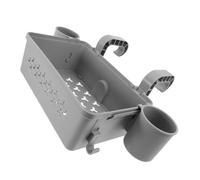 Parliky Panier De Rangement à Crochet Fournir Petit Organisateur De Piscine Chose Bain Pendaison Paniers De Rangement pour Étagères Baignade Organisation Corbeille Plastique Gris