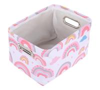 Parliky Panier de Rangement en Toile Eva Moyen Taille Arc-en-ciel, Bac à Linge pour Garçon et Filles, Organisateur pour Chambre de Bébé, Léger et Résistant pour Vêtements