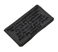 Parliky Patch Brodé à Coudre avec Citations Bibliques Écusson DIY pour Vêtements Réparation Rapide et Décoration Simple Gris Noir
