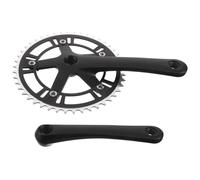 Parliky Pédalier Monovitesse en Alliage 46 Dents 170 MM avec Manivelle Droite et Gauche pour Vélo de Route et VTT Plateau Double Remplacement Pédalier Carré Réajustement Puissant et