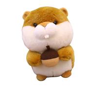 Parliky Peluche Écureuil Décoratif Marron Clair de Noisette en Peluche Doux pour Garçon et Filles Poupée Animalier Mignonne Présent d'anniversaire pour Chambre et Décoration