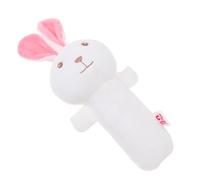 Parliky Peluche Garçon Fille Apaisant Design Lapin Mignon Développement Coordination Main et Œil Adapté Facile à Saisir Stimule Vision Infantile Cadeau Naissance Garçon Fille