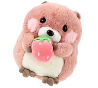Parliky Peluches Marmotte pour Garçon et Filles 30 CM Rose en Peluche Réaliste Doux et Léger 04 Kg Poupée Doudou Apaisante pour Lit et Décoration Présent Anniversaire Fille