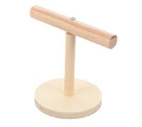 Parliky Perchoir à Oiseaux en Bois Naturel Support de Dressage et Jouet à Mâcher pour Perroquet Perruche Accessoire de Cage Bureau et Rebords de Fenêtre Rond