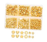 Parliky Perles Espacement Plastique Dorées Grandes Perforations pour Bijoux DIY Bracelets Colliers Créatifs