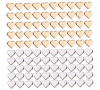 Parliky Perles Intercalaires Alliage Forme Cœur DIY pour Bracelets Colliers Petit Trou Argenté et Doré Accessoires Bijoux Créatifs pour Fabrication Personnalisée