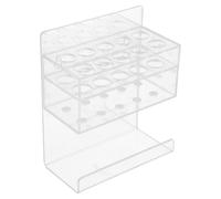 Parliky Petit Porte-marqueurs Effaçables à Sec Transparent en Acrylique Support de Rangement pour Tableau Blanc Organiseur Bureau Compact pour Enseignants, École et Maison