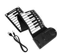Parliky Piano Électronique Portable Touches à Volume Niveaux Mélodies Intégrées Micro et Casque Compatibles Clavier Pliable pour Débutants