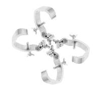 Parliky Pinces de Serrage en Aluminium Robustes pour Éclairage de Scène Lot de 4 Pièces Argentées Compatibles Tubes 30-50 MM Support Sécurisé pour Lampes à Tête Mobile et Structures