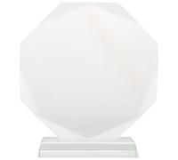 Parliky Plaque Verre Cristal Octogonale pour Récompense et Reconnaissance Trophée Bureau Compact et Personnalisable Souvenir Cristal Élégant pour Employés et Diplômés