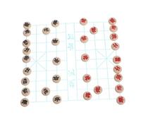 Parliky Poche échecs Chinois Accessoires de Meubles de poupée Mini-échecs Mini-échiquier Jeu d'échecs Miniature Mini Accessoire de Maison de poupée Mini-Jeu d'échecs Plastique Beige