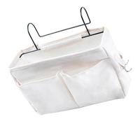 Parliky Pochette de Rangement pour Téléphone et Articles Divers Suspendue Taille Unique Tissu Polyester Blanc Rangement Pratique pour Dortoir Étudiants Usage Chevet Lit Superposé