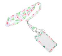 Parliky Porte-Cartes avec Cordon Multifonction Pochette pour Cartes d'Identité Motif Floral et Pratique Utilisation Scolaire et Professionnelle