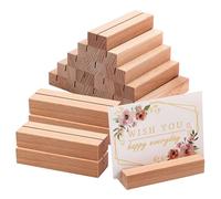 Parliky Porte-Cartes de Placement en Bois Base Stable, sans Bavures, Largeur de Fente 1 Mm, Lot de 20 Pièces, pour Maison et Espace de Travail Familial
