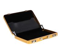 Parliky Porte-Cartes en Métal pour Homme Boîte à Cartes de Visite Compacte en Aluminium Doré 1 Pièce Étui Portable Résistant aux Chocs pour Bureau et Déplacements