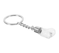 Parliky Porte-clés Bouteille Verre Miniature avec Capuchon Flacon Voyage Décoratif pour Sac Pendentif Bouteille à Vœux Verre pour Femmes Accessoire Léger et Délicat