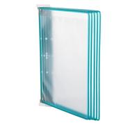 Parliky Porte-Documents Mural 5 Pages A4 en Plastique Vert - Trieur de Dossiers Suspendu Compact - Présentoir Mural pour Magazines, Brochures et Procédures - Rangement Bureau Optimisé