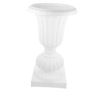 Parliky Pot de Fleur Romaine Décorative Plastique Blanc Résistant et Polyvalent pour Intérieur et Extérieur Jardinière Vintage Style Colonne pour Balcon et Porte