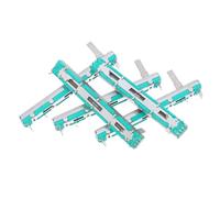 Parliky Potentiomètre à Curseur Double Canal B10k 5pcs Module Coulissant Ajustable en Plastique et Métal pour Création Musicale et Projets Électroniques