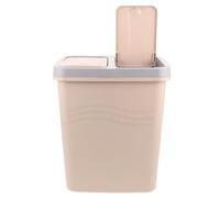 Parliky Poubelle Double Compartiments avec Couvercle Étanche Bac Recyclage Cuisine Séparateur Déchets Secs et Humides Plastique Résistant Anti-odeur Ouverture Par Pression Cuisine Salle