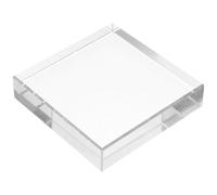 Parliky Presse-Verre Carré Transparent Cristal Bloc Décoratif Lourd et Stable pour Bureau Base Polyvalente pour Lecture Photographie et Artisanat Accessoire Élégant pour Décoration